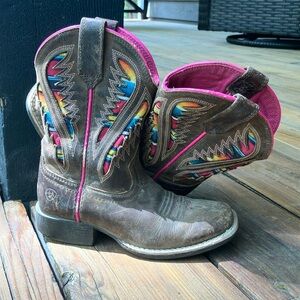 Ariat Little Girls Cowboy Boots 11.5